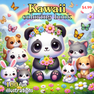 Kawaii coloring book for kids